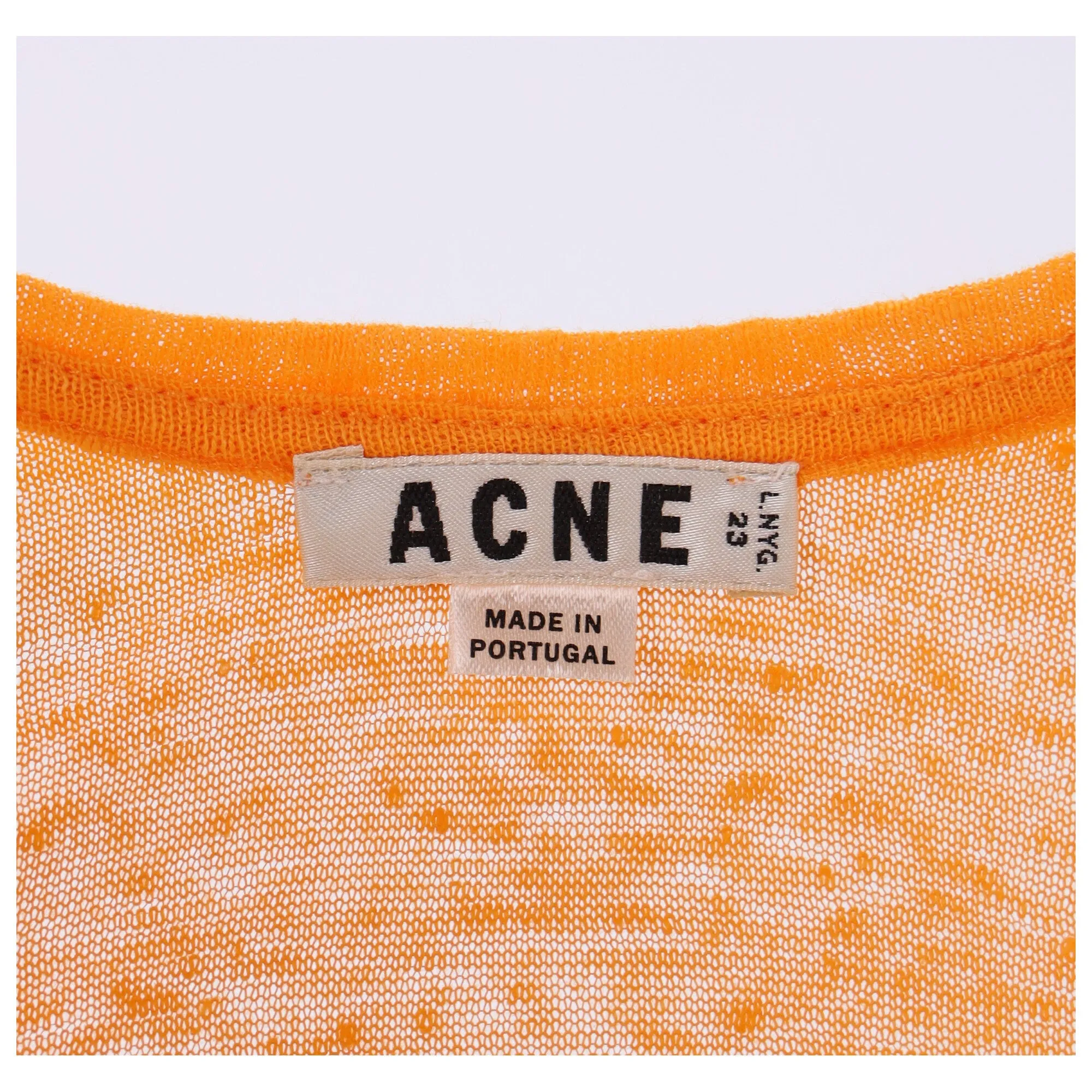 Acne Studios Beadu Cut Top in Orange Linen