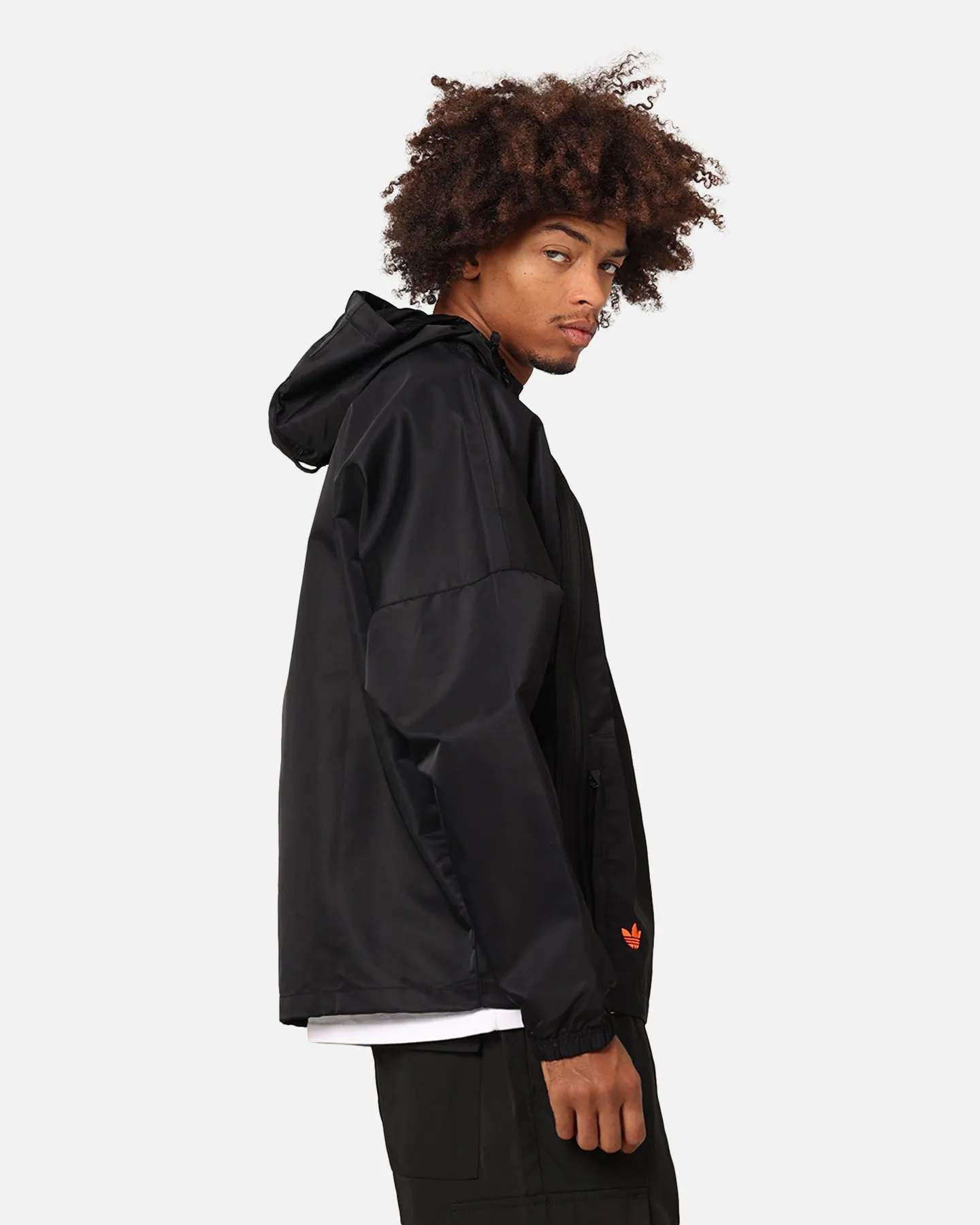Adidas Neuclassics  Dual Zip Windbreaker Black/Semi Impact Orange