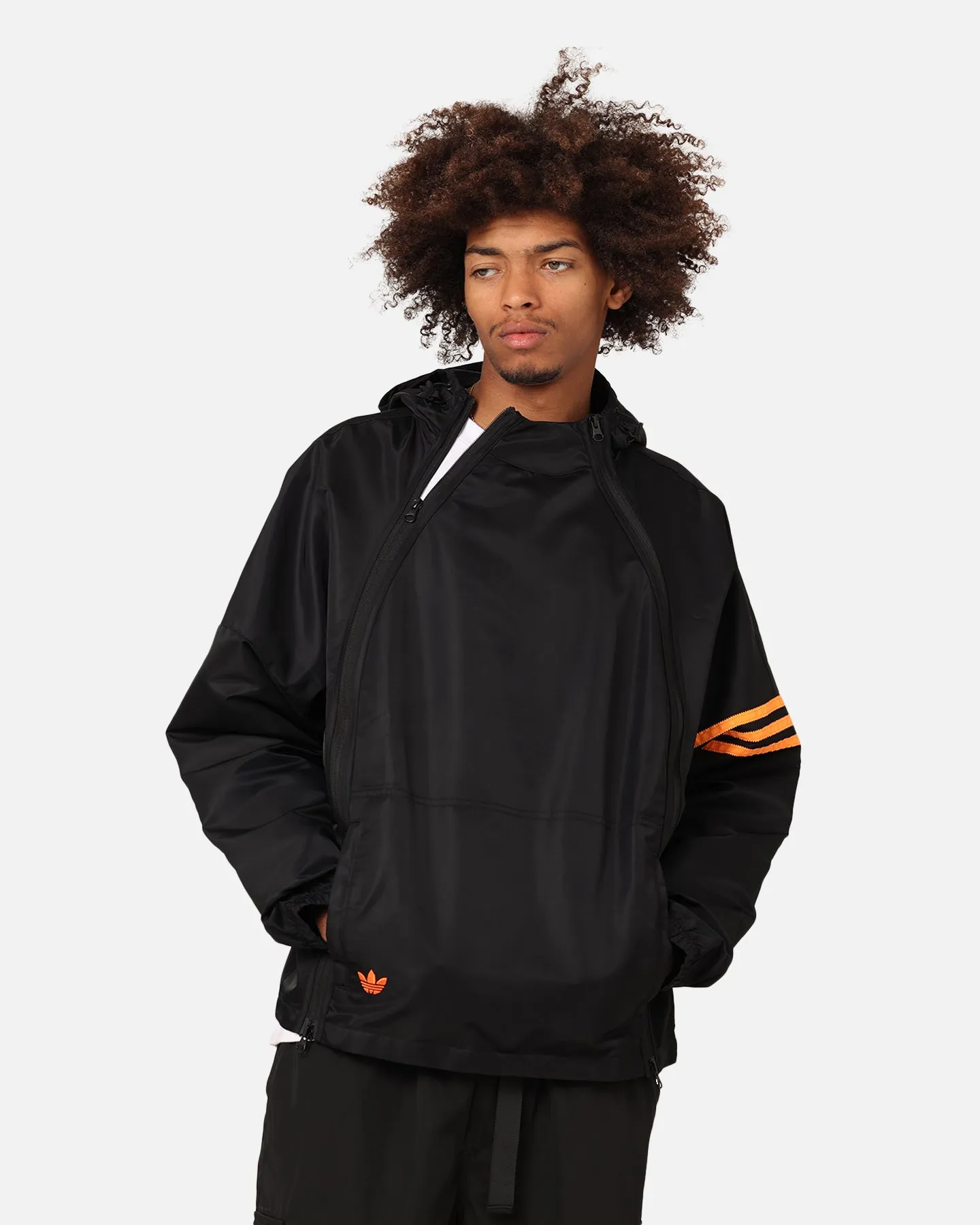 Adidas Neuclassics  Dual Zip Windbreaker Black/Semi Impact Orange