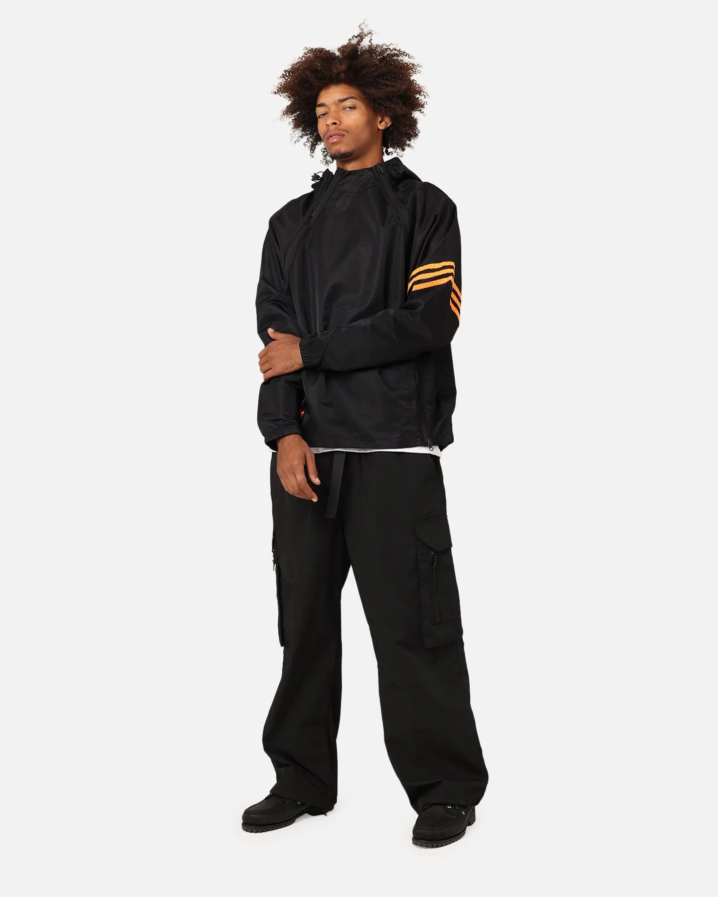 Adidas Neuclassics  Dual Zip Windbreaker Black/Semi Impact Orange