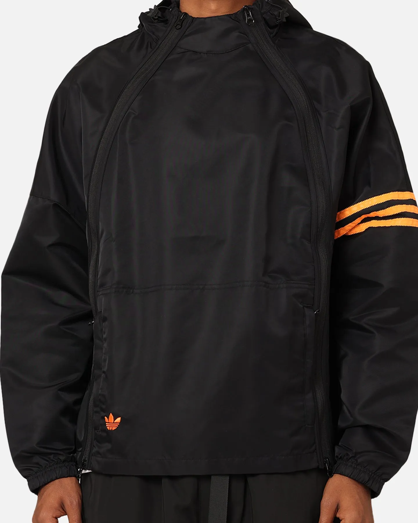 Adidas Neuclassics  Dual Zip Windbreaker Black/Semi Impact Orange
