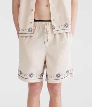 Aeropostale Floral Border All Day Jogger Shorts 7"