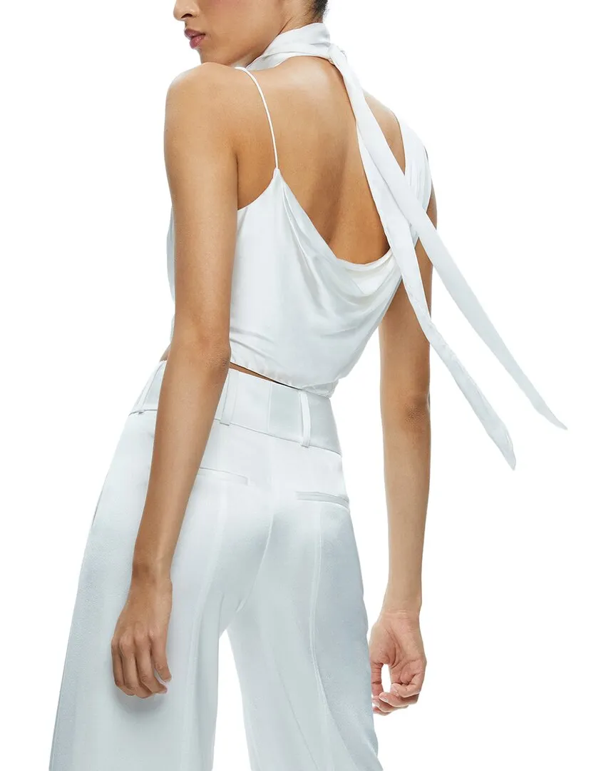 alice   olivia Jena Asymmetrical Draped Scarf Top
