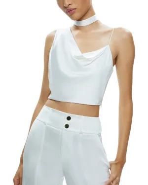 alice   olivia Jena Asymmetrical Draped Scarf Top