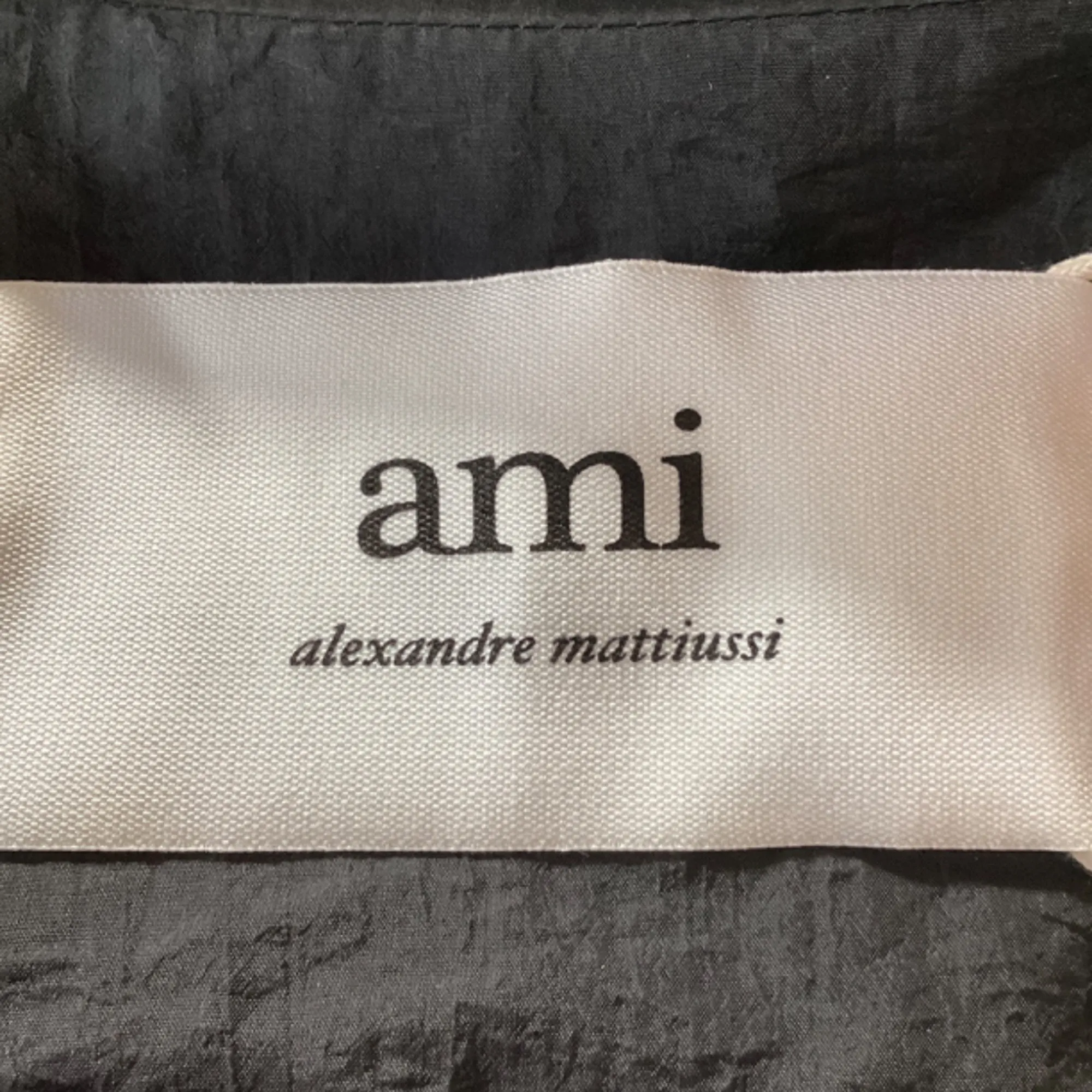 AMI Paris Ami de Cœur Windbreaker Jacket in Black Polyamide