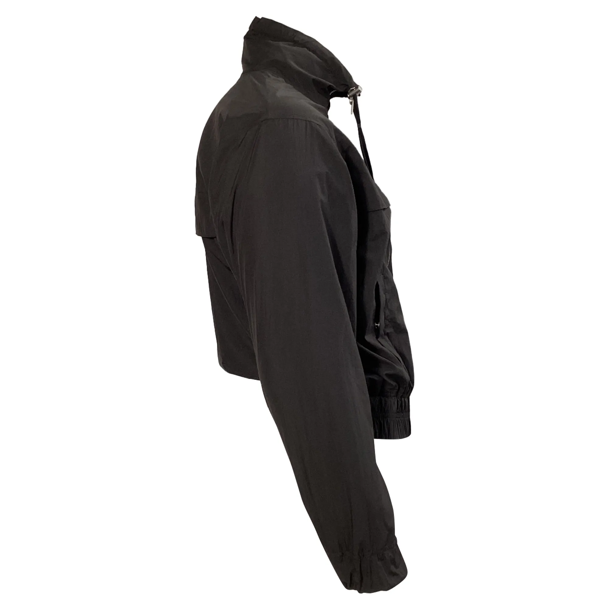 AMI Paris Ami de Cœur Windbreaker Jacket in Black Polyamide