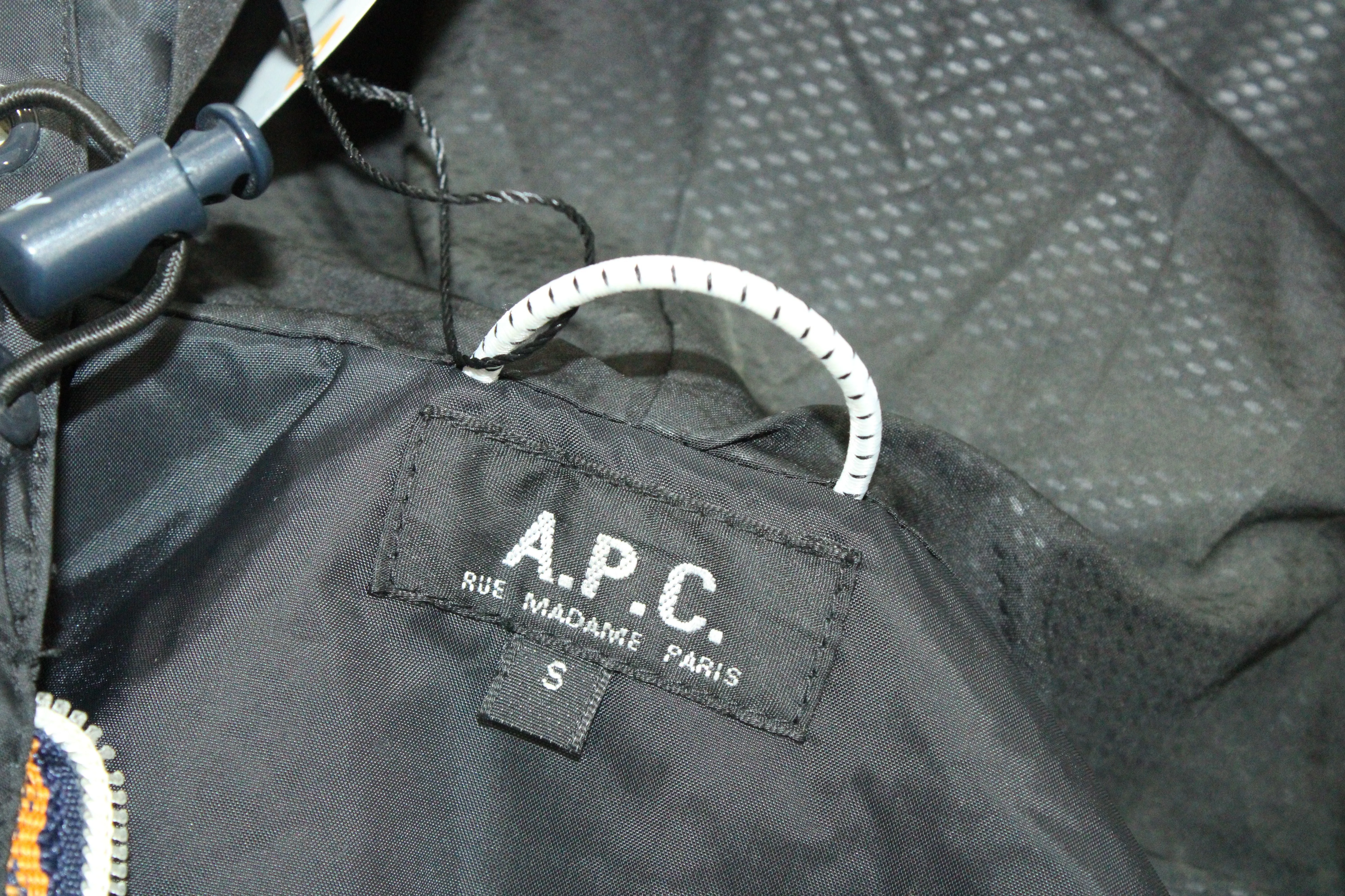 APC x KWay Windbreaker Jacket in Black Nylon