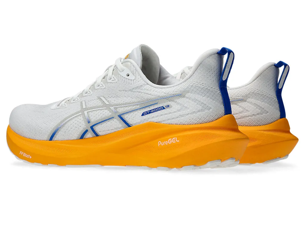 ASICS MEN'S GT 2000 13 WHITE/CONCRETE RUNNING SHOES