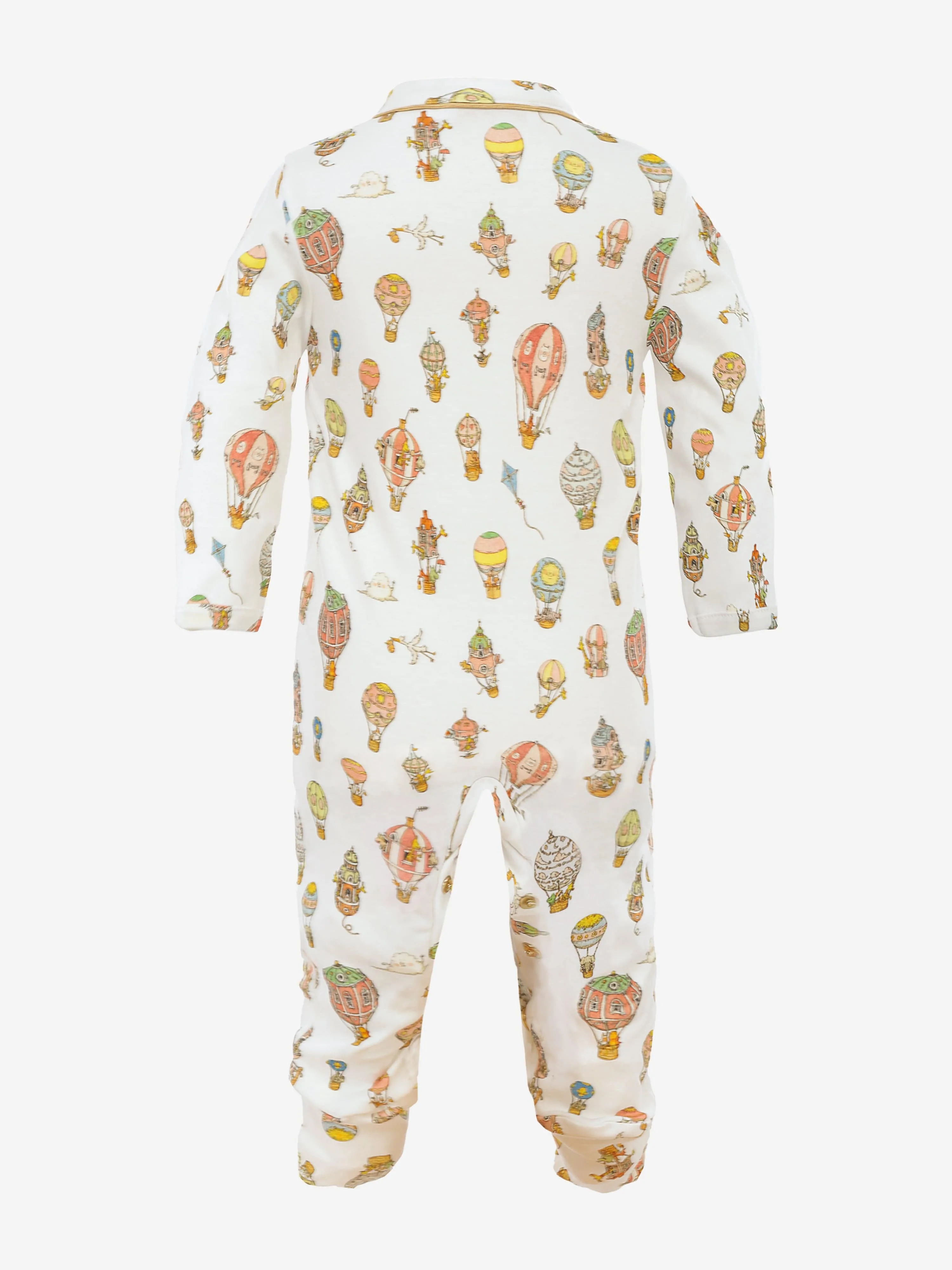 Atelier Choux Baby Hot Air Balloons Classic Playsuit in White