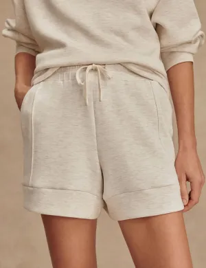 Atrium High Waisted Short 4.5" - Ivory Marl