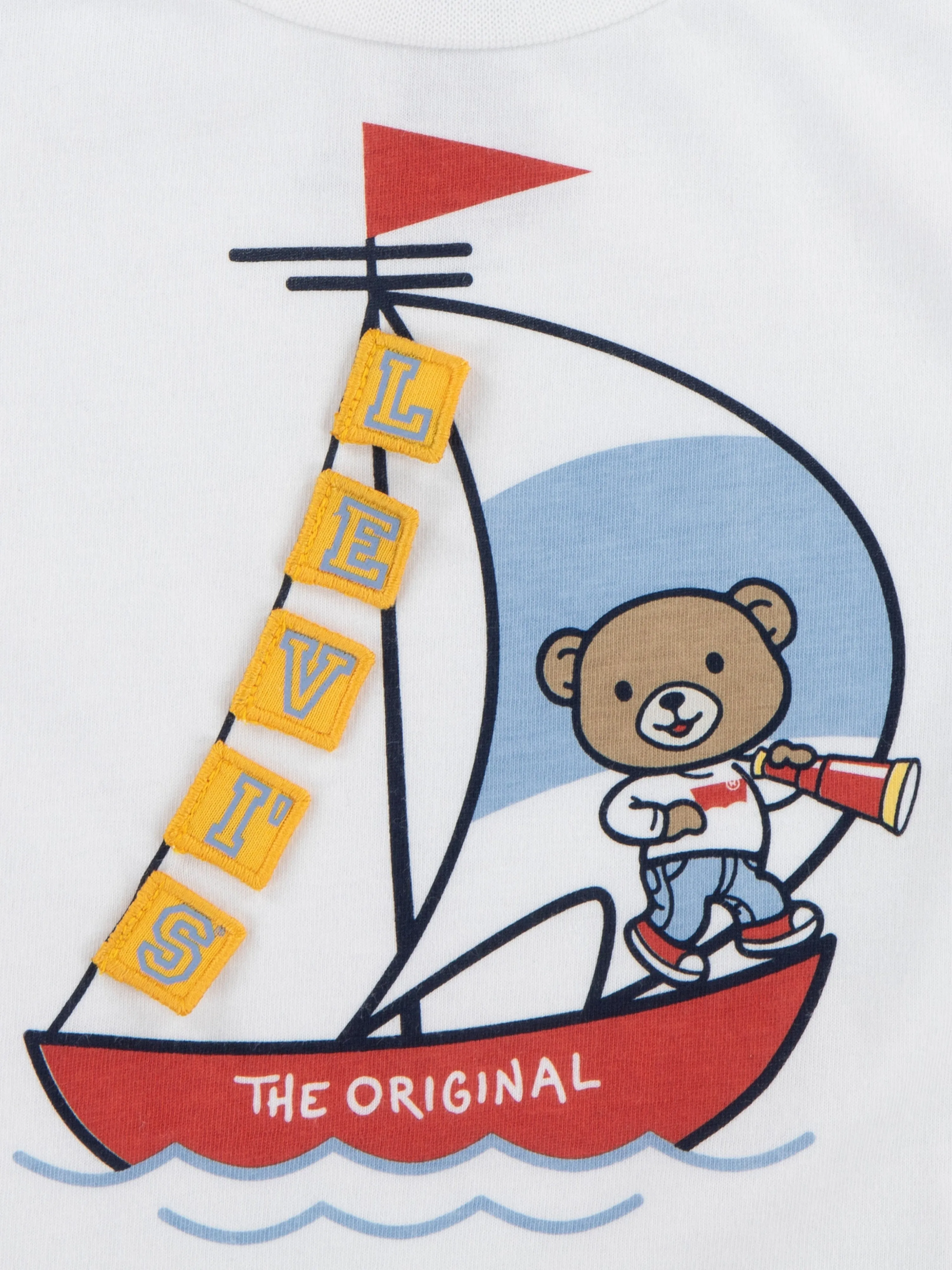 Baby Boys 3D Sailing Denim Set in White