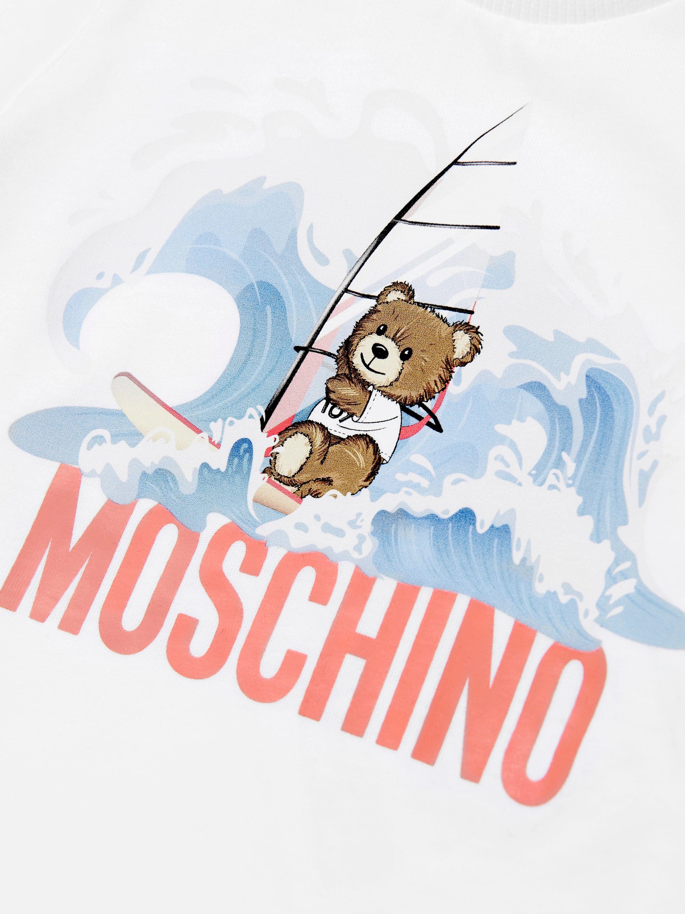 Baby Boys Windsurfing Teddy T-Shirt in White