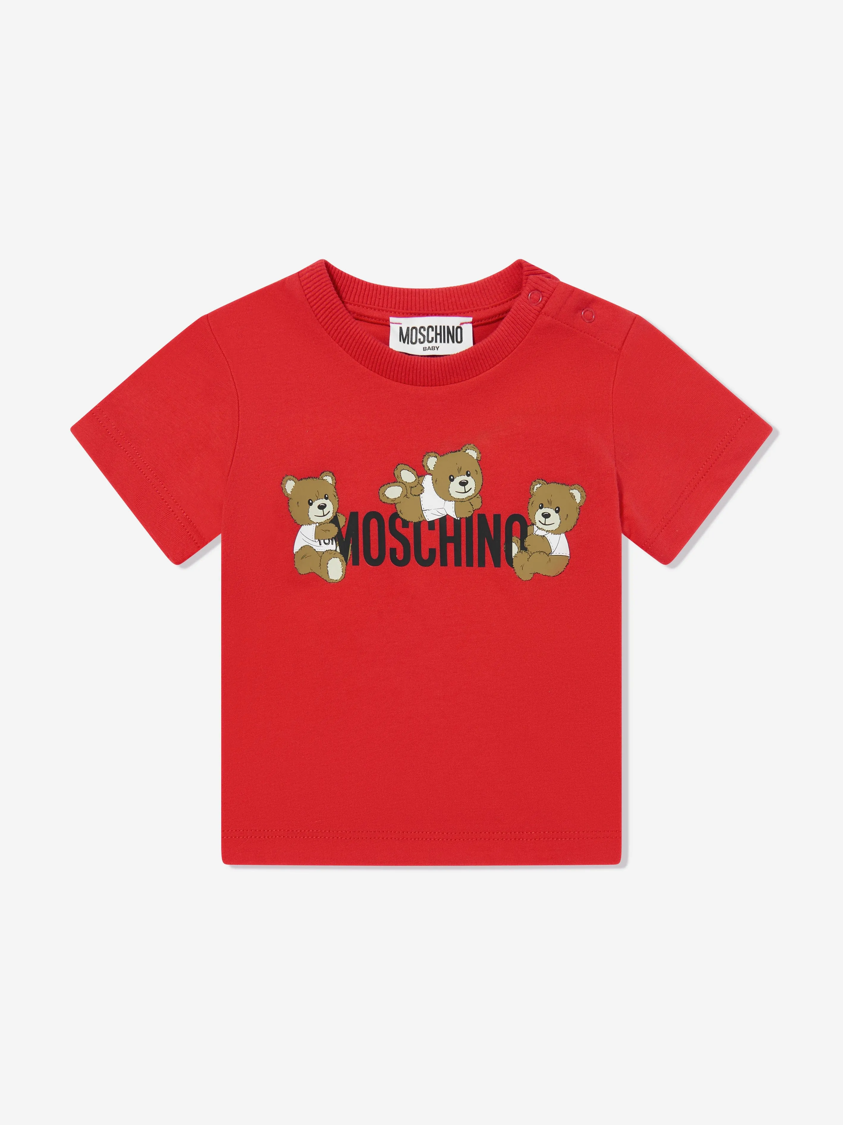 Baby Teddy Bear Logo T-Shirt in Red