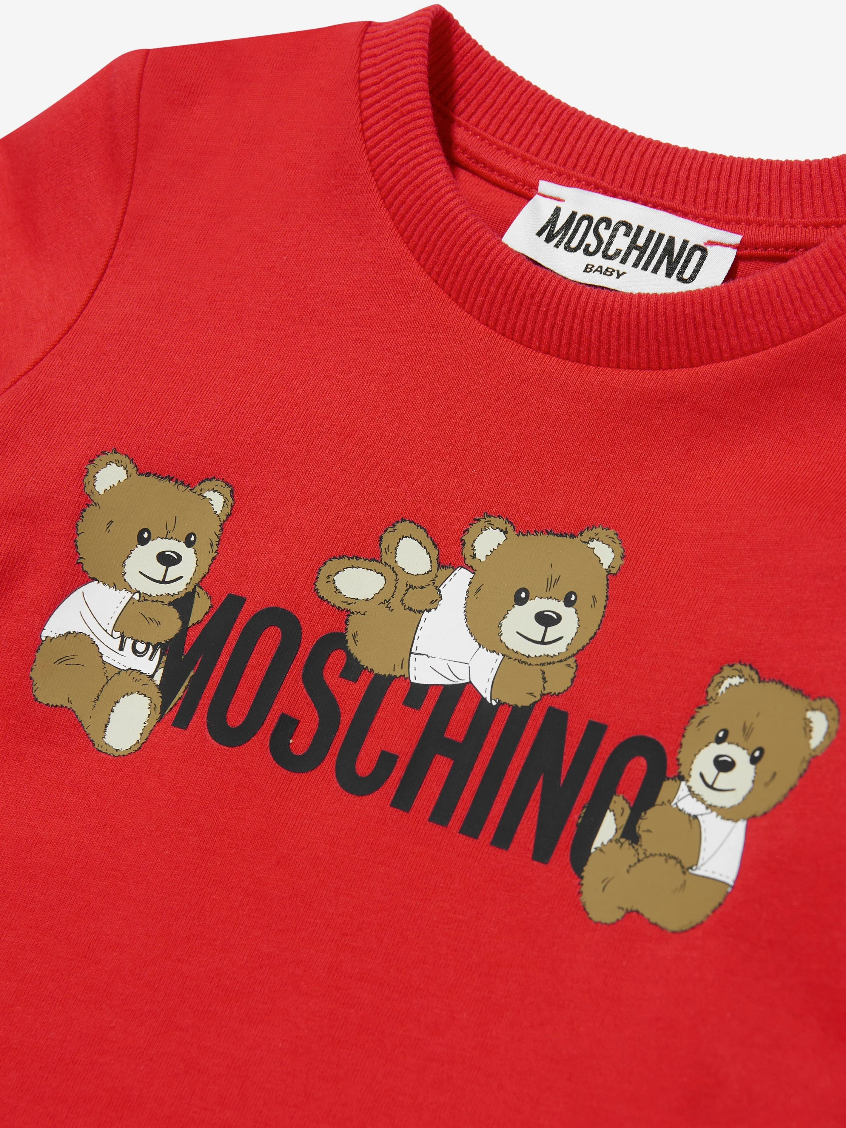 Baby Teddy Bear Logo T-Shirt in Red