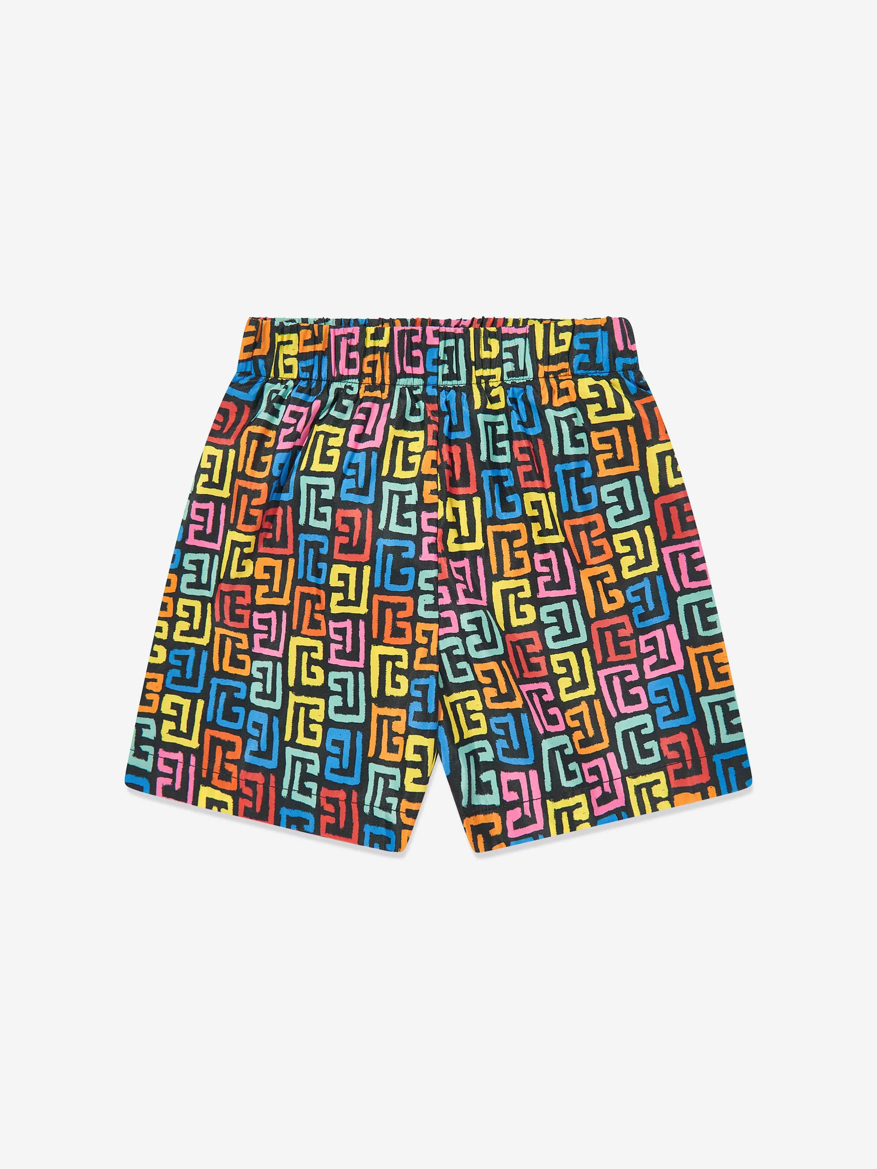 Balmain Boys Monogram Swim Shorts in Multicolour