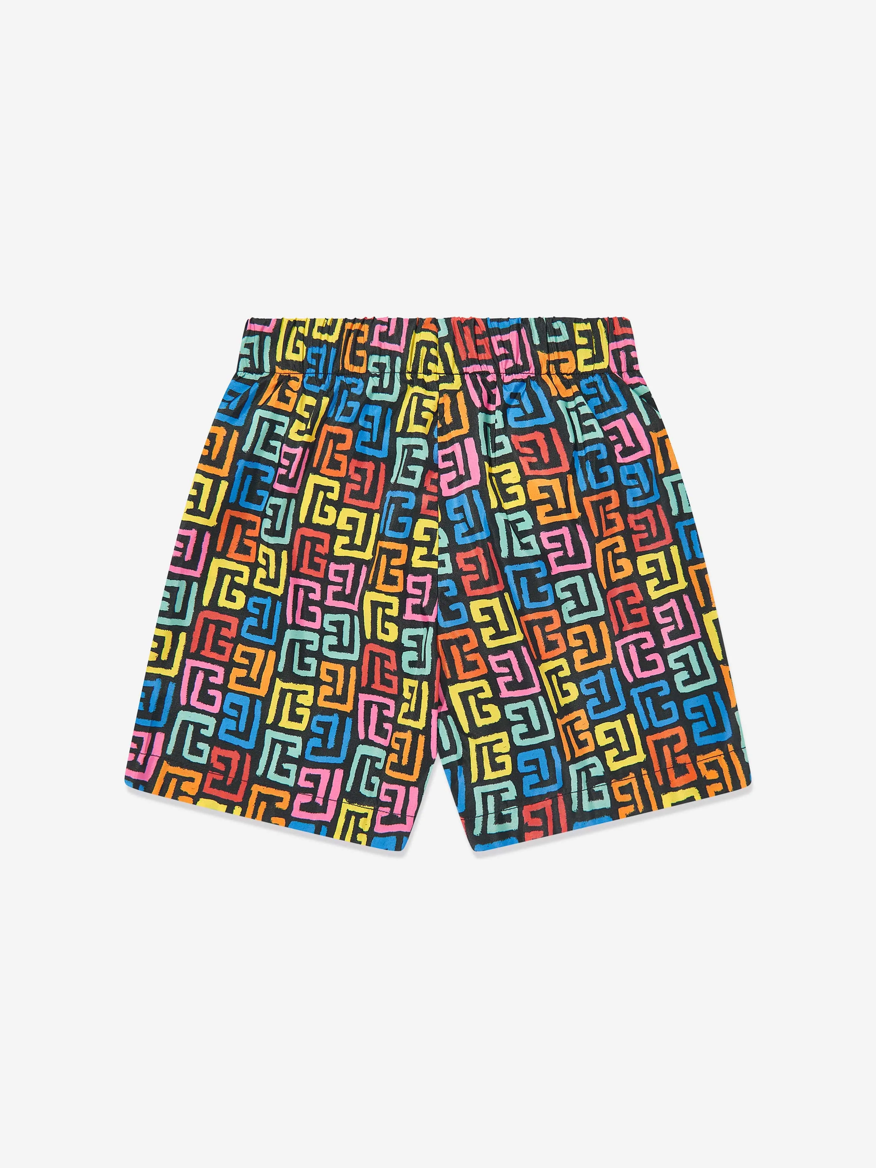 Balmain Boys Monogram Swim Shorts in Multicolour