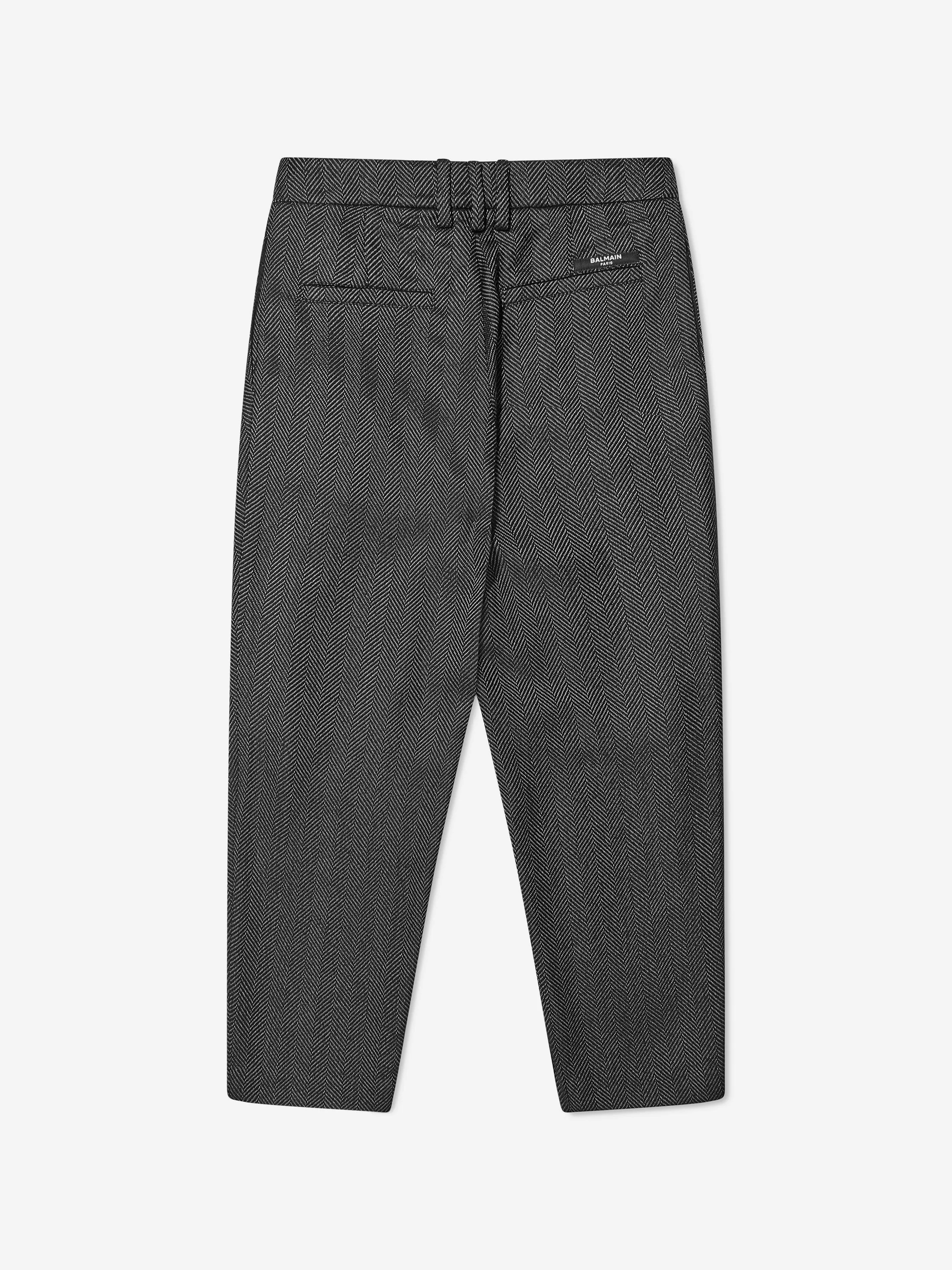 Balmain Boys Suit Trousers in Black
