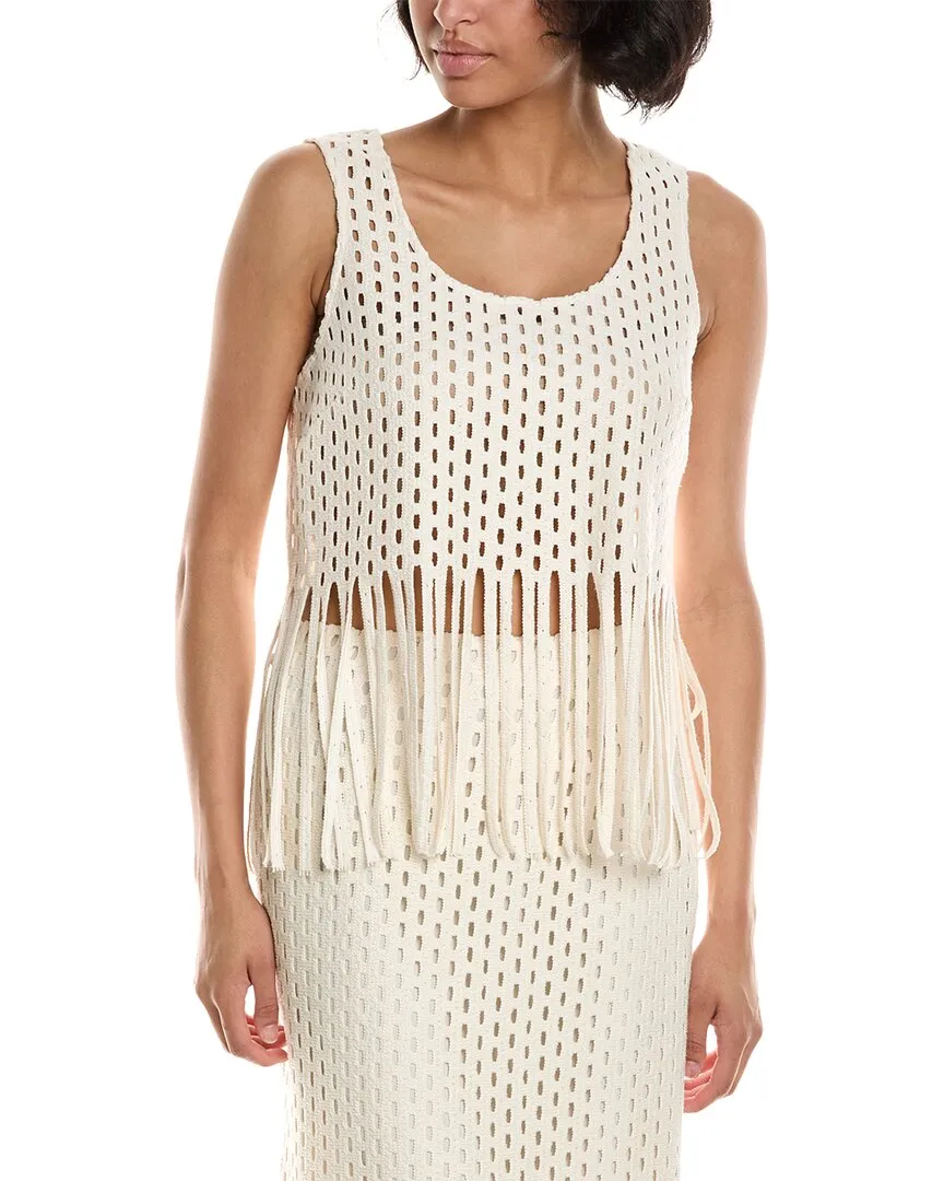 BCBGMAXAZRIA Open Knit Top