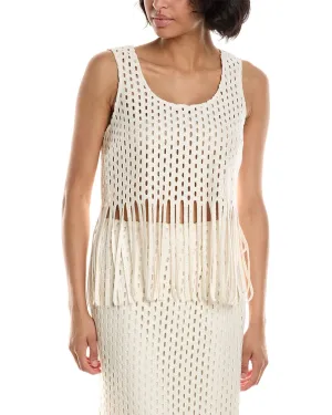 BCBGMAXAZRIA Open Knit Top