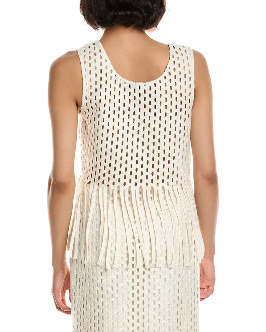 BCBGMAXAZRIA Open Knit Top