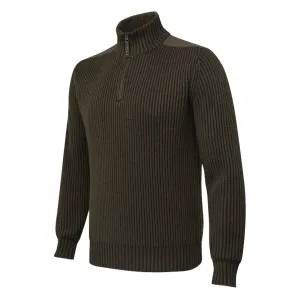Beretta Dover Half Zip Tech Sweater Moss / Brownbark