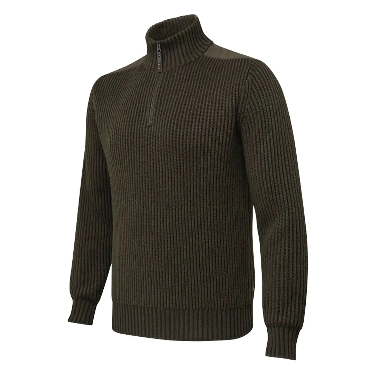 Beretta Dover Half Zip Tech Sweater Moss / Brownbark