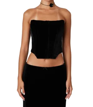 Birdie Corset Top In Black