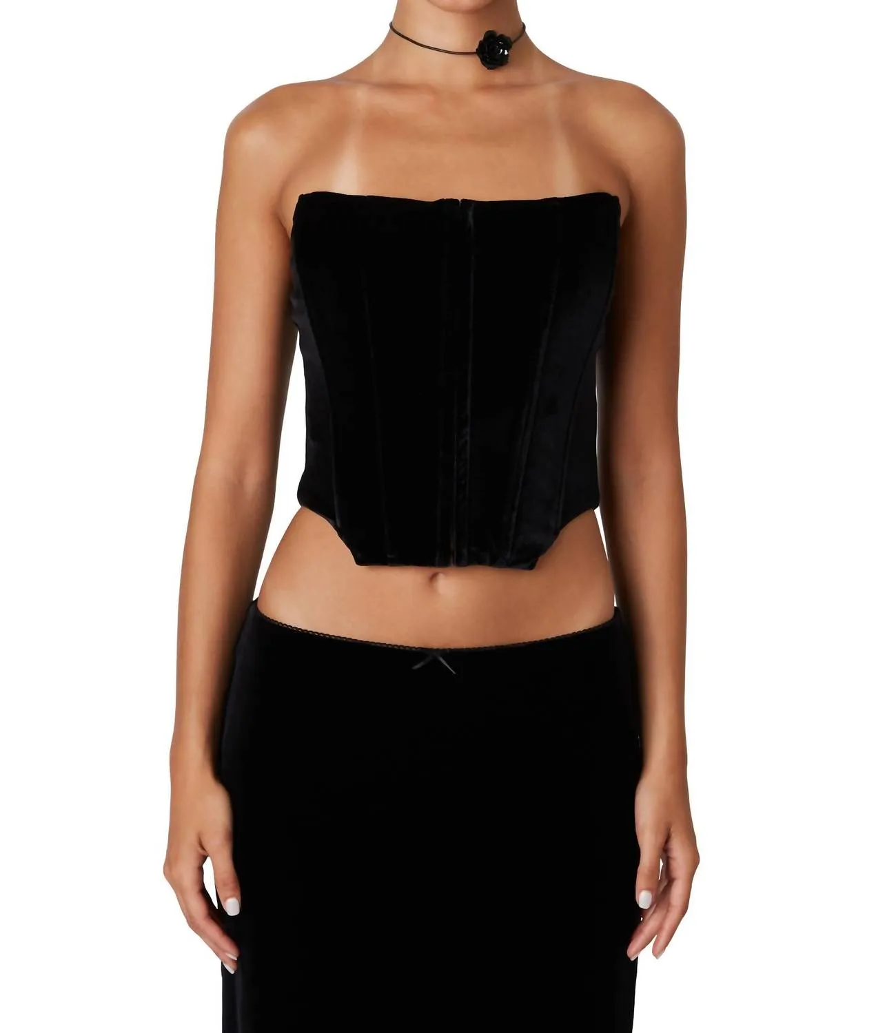 Birdie Corset Top In Black