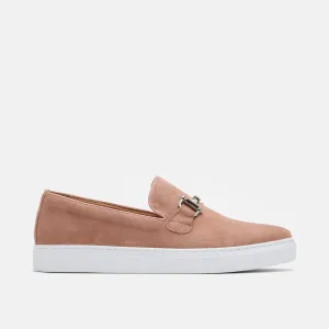Boardwalk Salmon Suede Horse-Bit Sneakers