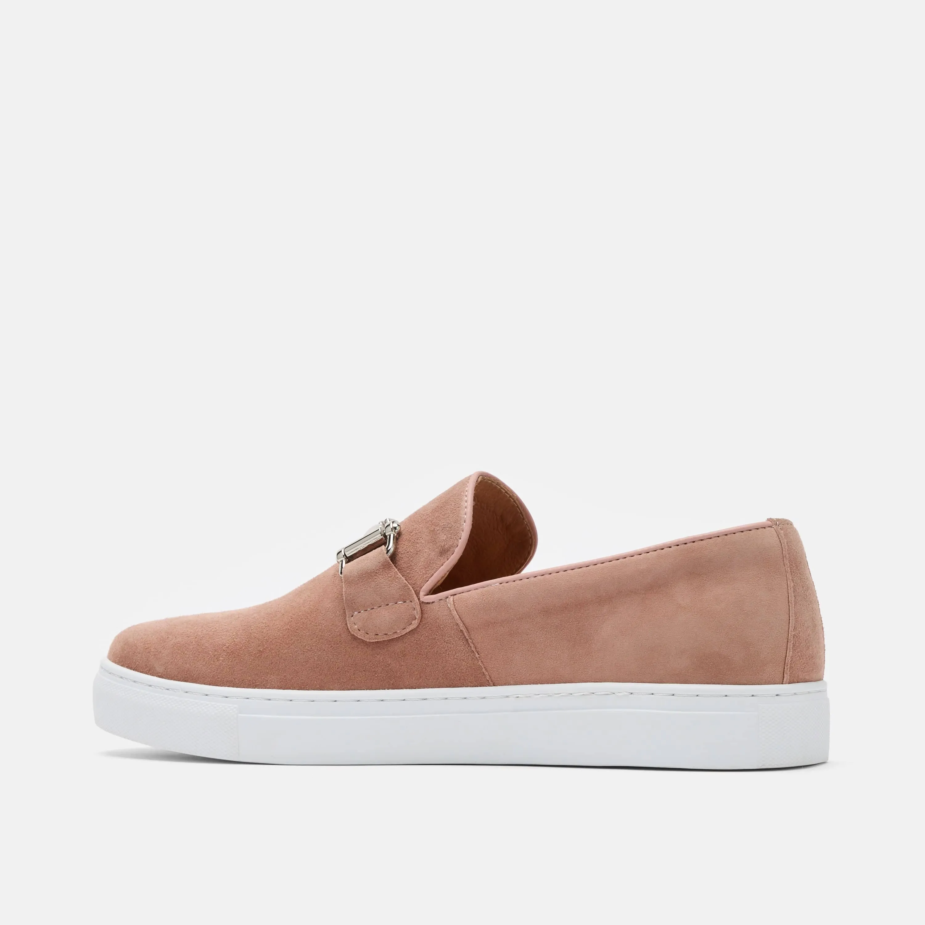 Boardwalk Salmon Suede Horse-Bit Sneakers