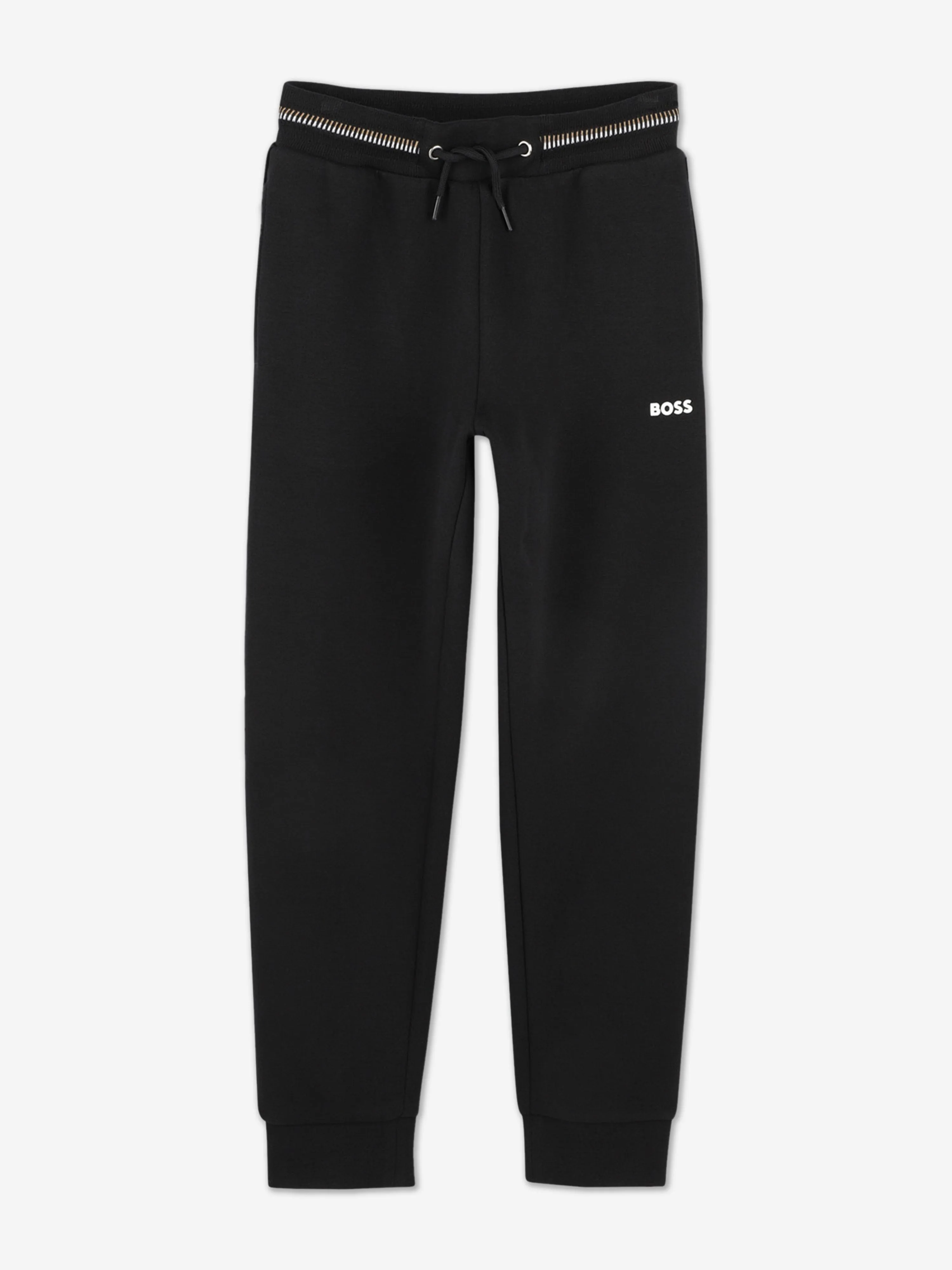 BOSS Boys Logo Print Tracksuit in Black