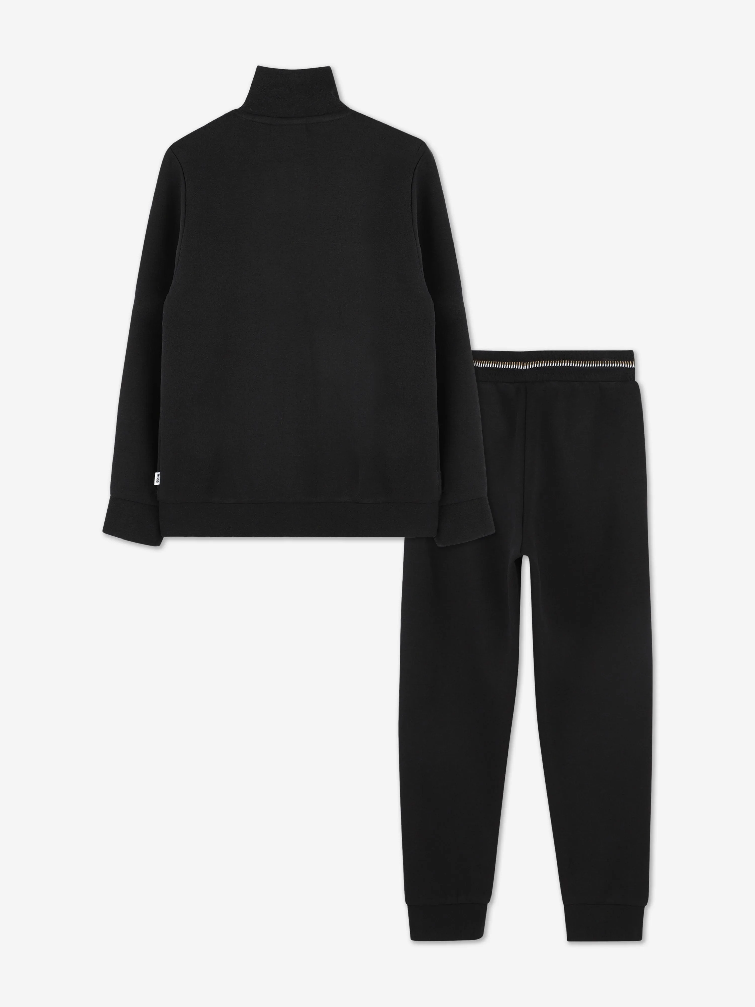 BOSS Boys Logo Print Tracksuit in Black