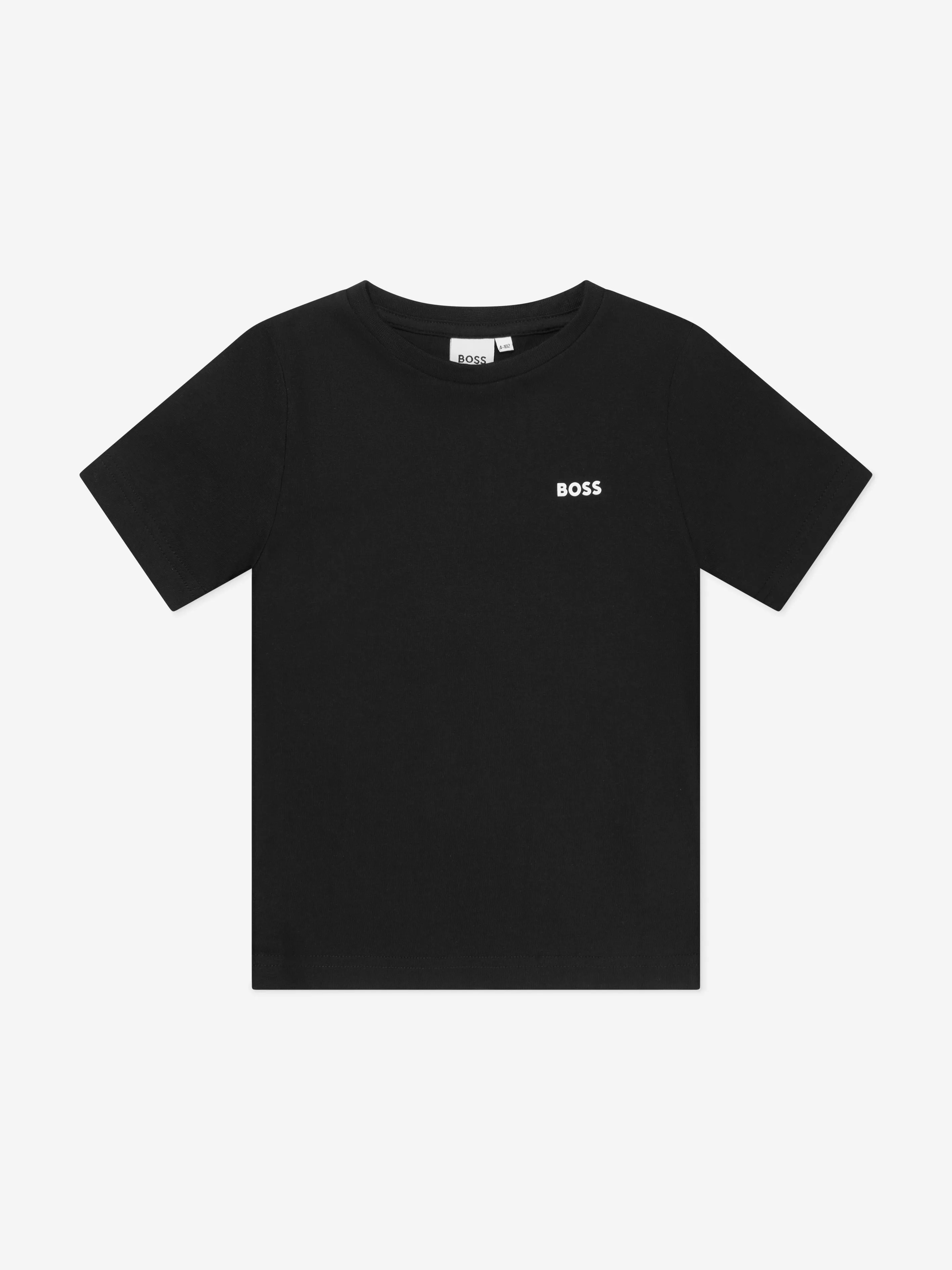 BOSS Boys Logo T-Shirt in Black