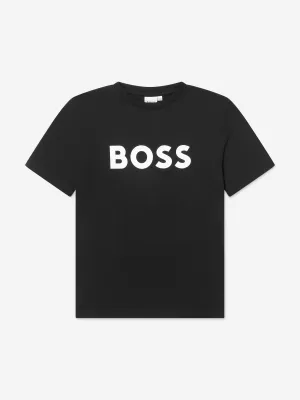 BOSS Boys Logo T-Shirt in Black