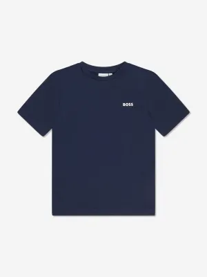 BOSS Boys Logo T-Shirt in Navy