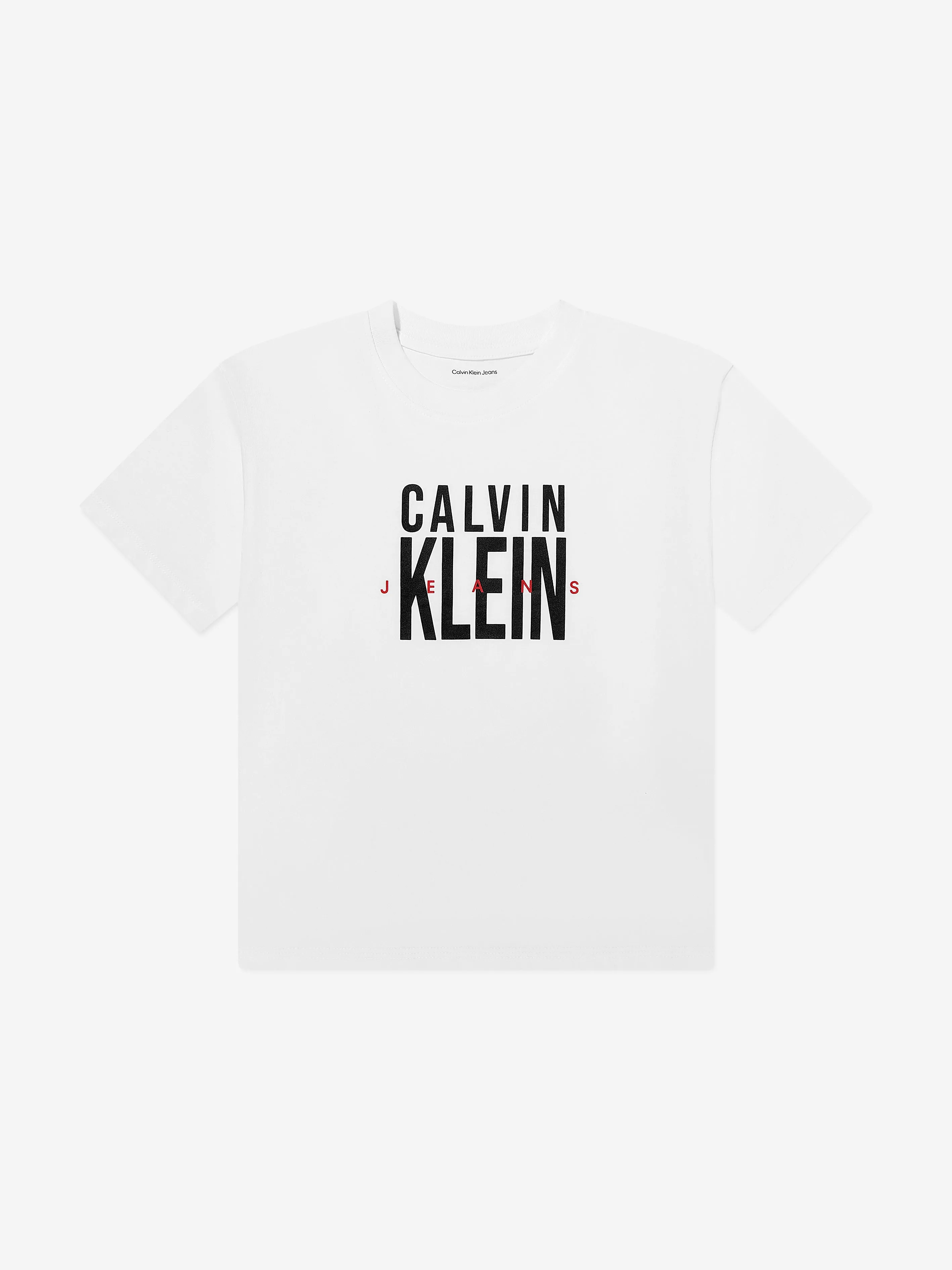 Boys Bold CKJ Graphic T-Shirt in White