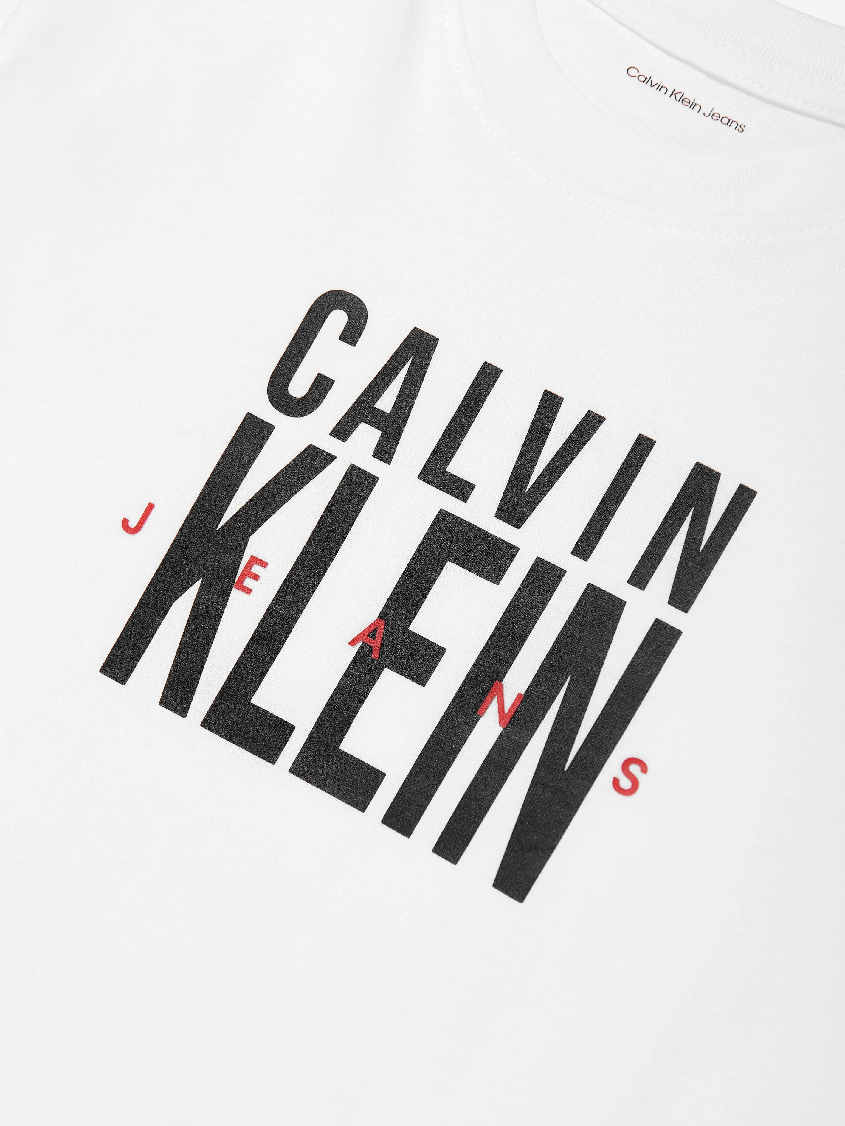 Boys Bold CKJ Graphic T-Shirt in White