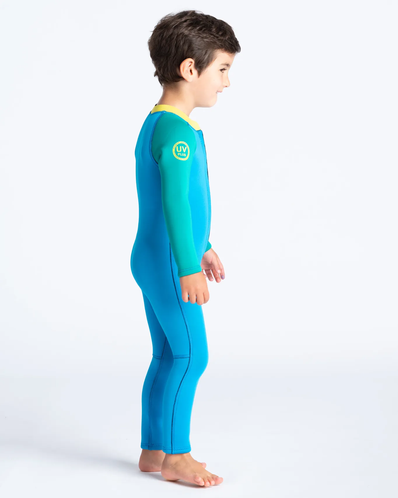 Boys C-Kid Baby Wetsuit in Cyan, Green & Aurora Yellow