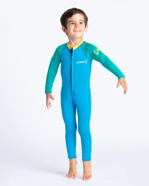 Boys C-Kid Baby Wetsuit in Cyan, Green & Aurora Yellow