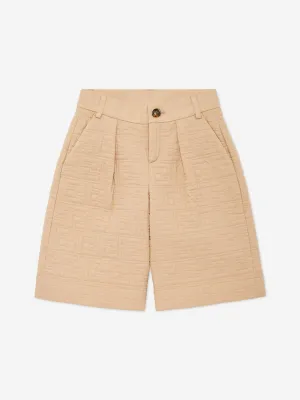 Boys FF Quilted Shorts in Beige