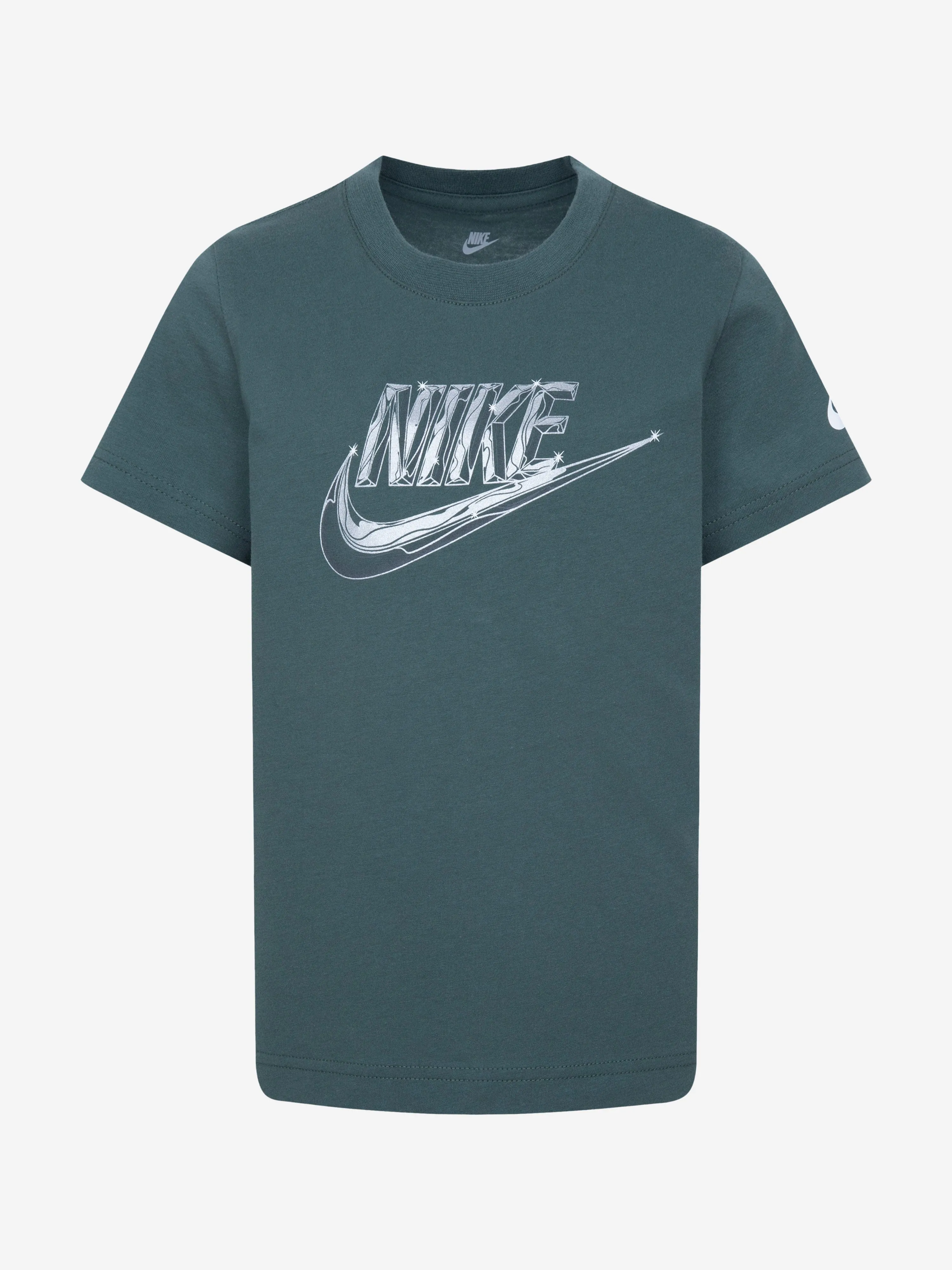 Boys Futura Metallic T-Shirt in Green