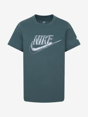 Boys Futura Metallic T-Shirt in Green