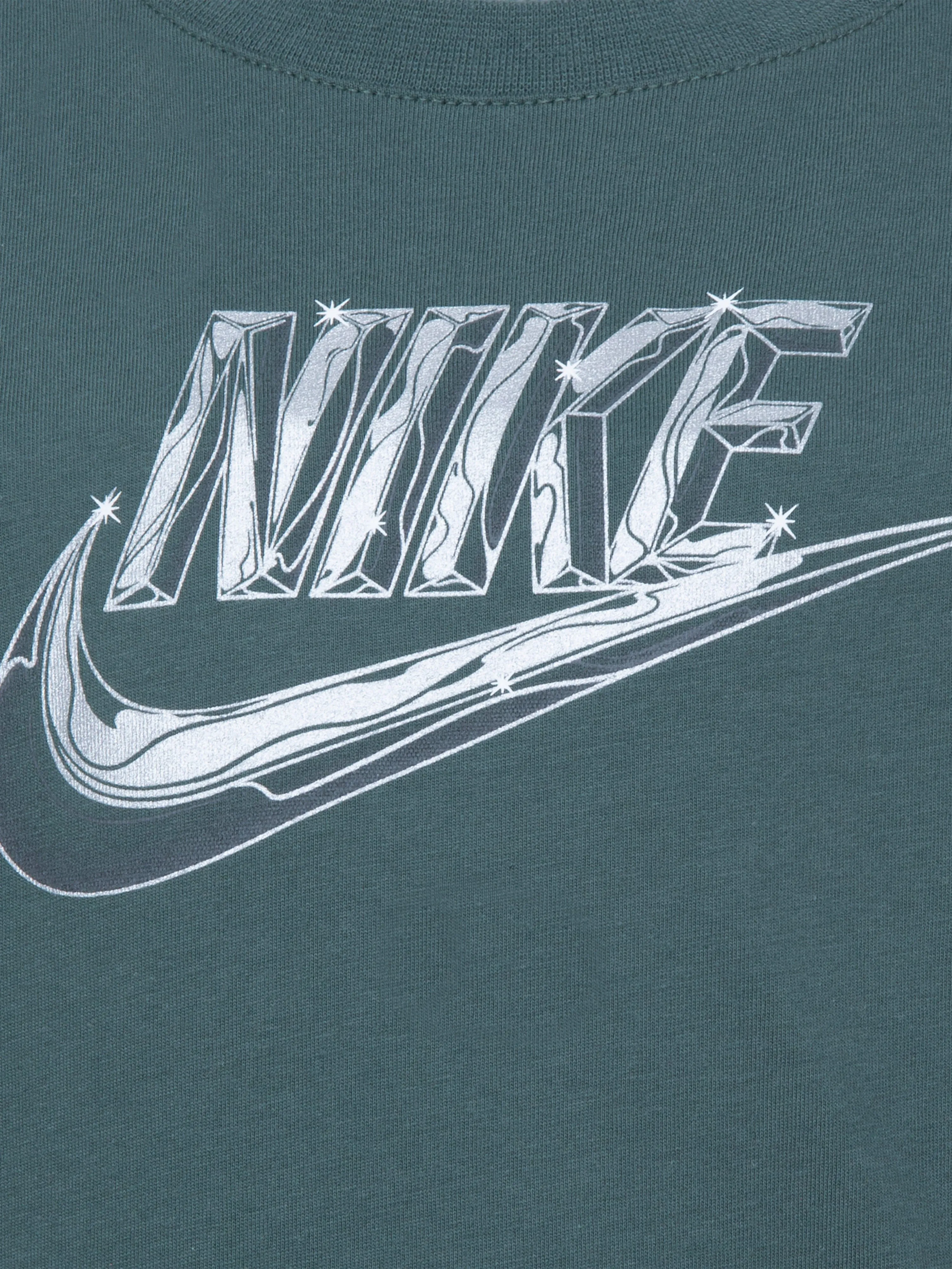 Boys Futura Metallic T-Shirt in Green