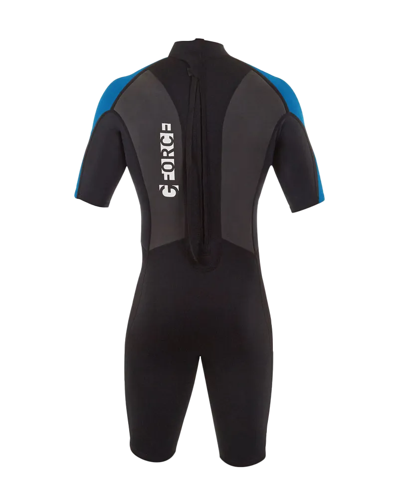 Boys G-Force 3/2mm Shorty Wetsuit in Black & Zafir