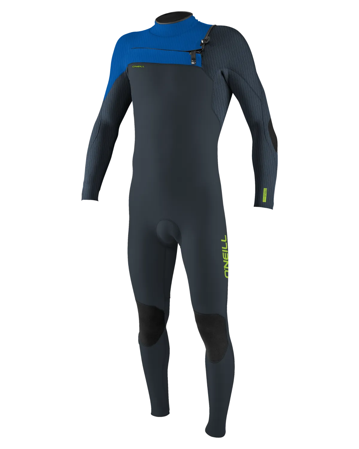 Boys HyperFreak 4/3mm  Chest Zip Wetsuit in Dark Orion, Deep Sea & Copen Blue
