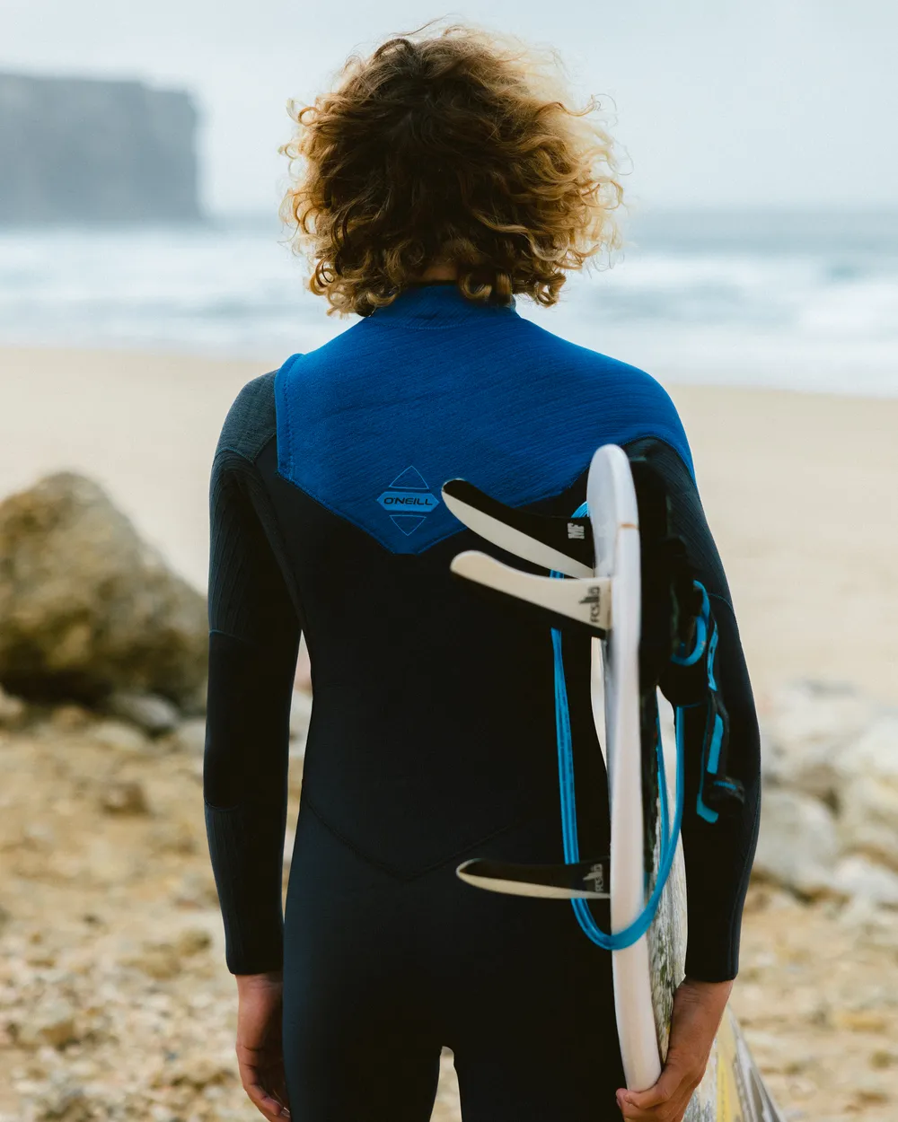 Boys HyperFreak 4/3mm  Chest Zip Wetsuit in Dark Orion, Deep Sea & Copen Blue