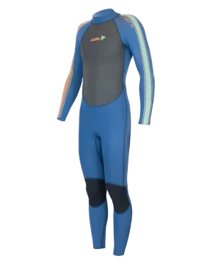 Boys Impact 3/2mm Back Zip Wetsuit in Blue