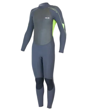 Boys Impact 3/2mm Back Zip Wetsuit in Green