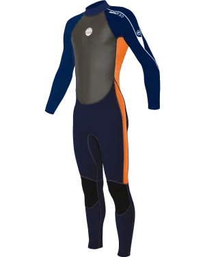 Boys Impact 3/2mm Back Zip Wetsuit in Orange