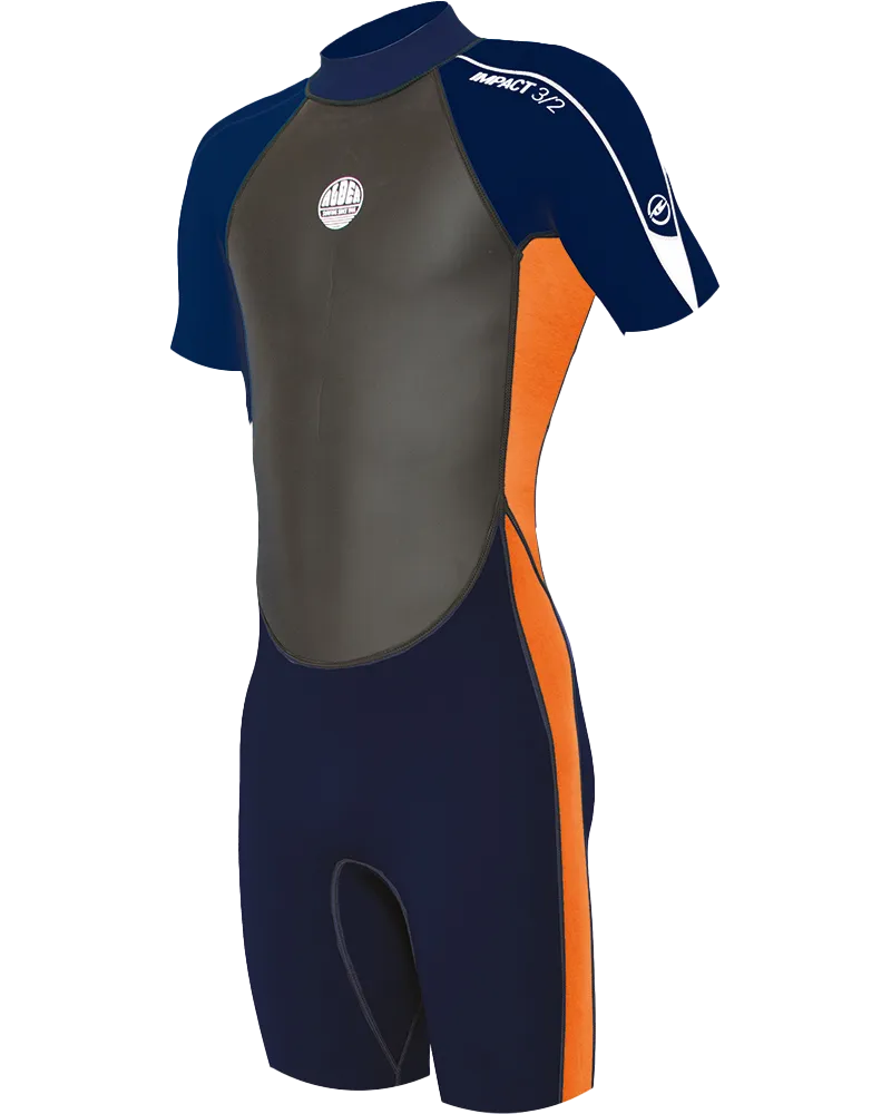 Boys Impact 3/2mm Shorty Wetsuit in Orange